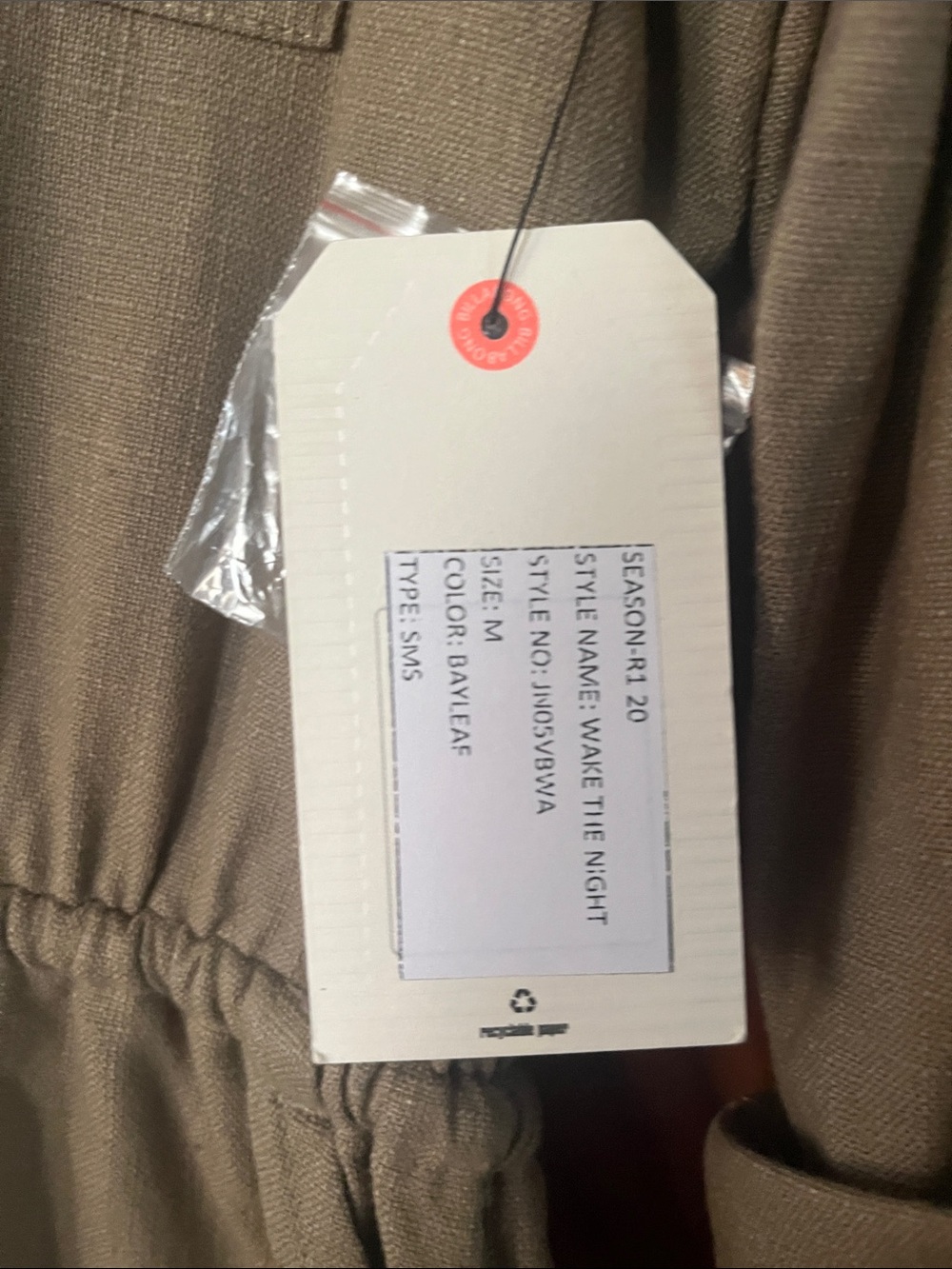 Billabong Olive Utility Button-Front Romper - Picture 2 of 2